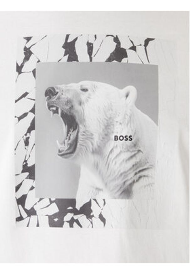 BOSS T-Shirt Lupo 50554615 Biały Regular Fit. Kolor: biały. Materiał: bawełna