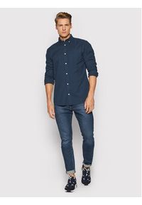 Jack&Jones PREMIUM Koszula Brook Oxford 12192150 Granatowy Slim Fit. Kolor: niebieski. Materiał: bawełna