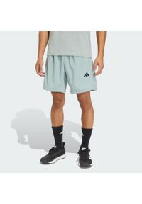 Adidas - Tkane Szorty Do Ćwiczeń Essentials Base. Kolor: zielony. Technologia: ClimaCool (Adidas). Sport: fitness #1