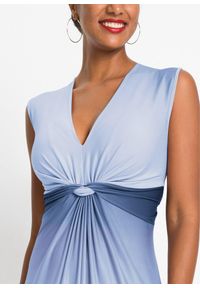 bonprix - Sukienka z efektem przewiązania. Kolor: niebieski #2