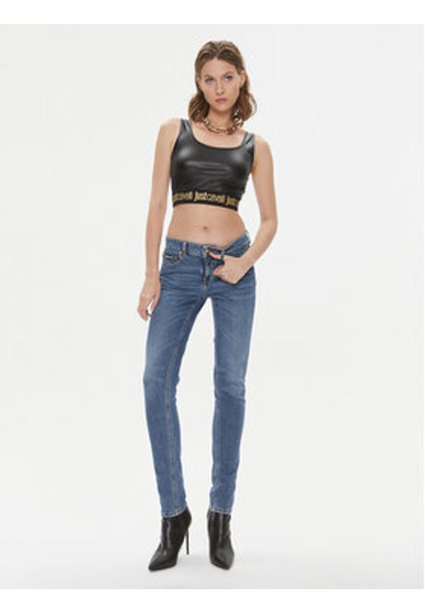 Just Cavalli Jeansy 75PAB5K0 Niebieski Skinny Fit. Kolor: niebieski
