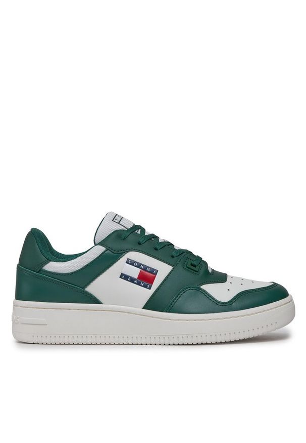 Sneakersy Tommy Jeans. Kolor: zielony. Styl: retro