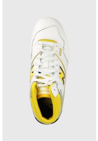 New Balance sneakersy skórzane BB650RCG kolor biały BB650RCG-RCG. Nosek buta: okrągły. Kolor: biały. Materiał: skóra. Szerokość cholewki: normalna #3