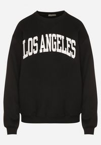 Born2be - Czarna Bluza z Bawełną i Napisem Fezorla. Okazja: na co dzień. Kolor: czarny. Materiał: bawełna. Wzór: napisy. Styl: klasyczny, casual, elegancki #6