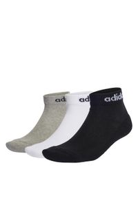 Adidas - Skarpety krótkie sportowe unisex adidas C Linear Ankle. Kolor: wielokolorowy, szary, czarny