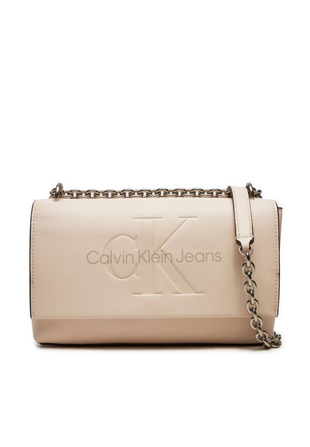 Calvin Klein Torebka Sculpted K60K612221 Écru. Materiał: skórzane