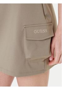 Guess Spódnica mini V5YD04 KCX42 Zielony Regular Fit. Kolor: zielony. Materiał: syntetyk