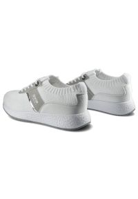 Big-Star - Białe Sneakersy Big Star Damskie Półbuty Lekkie. Okazja: na co dzień. Zapięcie: sznurówki. Kolor: biały. Materiał: materiał. Szerokość cholewki: normalna
