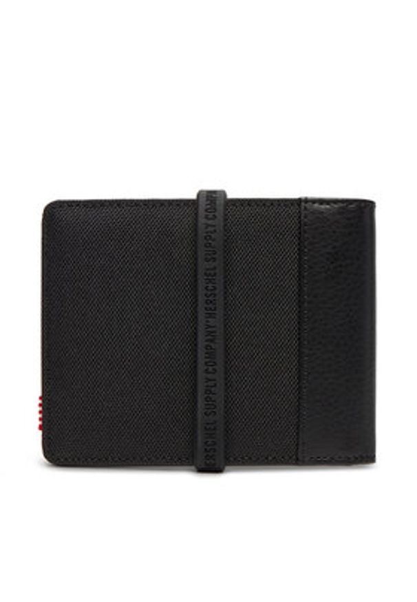 Herschel Duży Portfel Męski Hank 30068 05881 Czarny. Kolor: czarny. Materiał: materiał