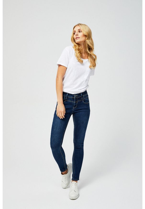 MOODO - Jeansy skinny. Materiał: jeans. Długość: długie. Wzór: gładki