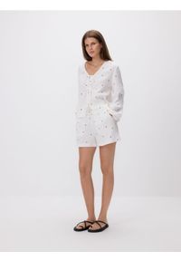 Reserved - Muślinowe szorty ze wzorem - wielobarwny. Materiał: bawełna #1