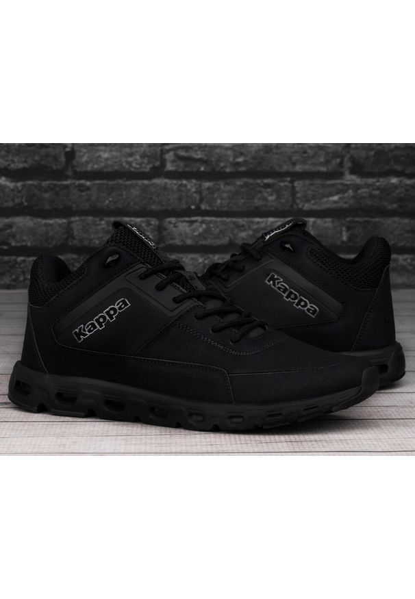 Kappa - Buty męskie sportowe do chodzenia KAPPA HODARI. Zapięcie: sznurówki. Kolor: czarny. Materiał: materiał, tkanina, syntetyk. Szerokość cholewki: normalna. Sport: turystyka piesza