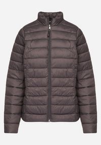 Born2be - Ciemnoszara Pikowana Kurtka w Klasycznym Stylu Nelaniel. Okazja: na co dzień. Kolor: szary. Materiał: jeans. Styl: klasyczny #2