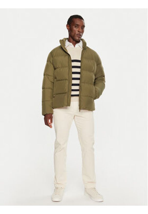 TOMMY HILFIGER - Tommy Hilfiger Kurtka puchowa MW0MW36666 Khaki Regular Fit. Kolor: brązowy. Materiał: syntetyk