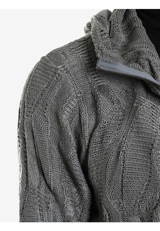 La Haine Inside Us Sweter Full Zip | LM244 | Mężczyzna | Szary. Okazja: na co dzień. Typ kołnierza: kaptur. Kolor: szary. Materiał: bawełna, poliester. Wzór: aplikacja, jednolity. Styl: sportowy, elegancki, casual