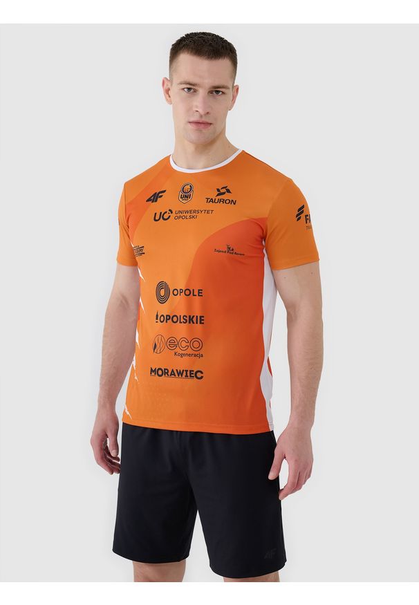 4f - 4F Koszulka meczowa replika domowa z sezonu 2024/2025 uniseks 4F x UNI Opole - multikolor S. Okazja: do domu. Kolor: wielokolorowy. Materiał: dzianina, włókno, materiał, syntetyk. Wzór: gładki, ze splotem. Styl: klasyczny, sportowy
