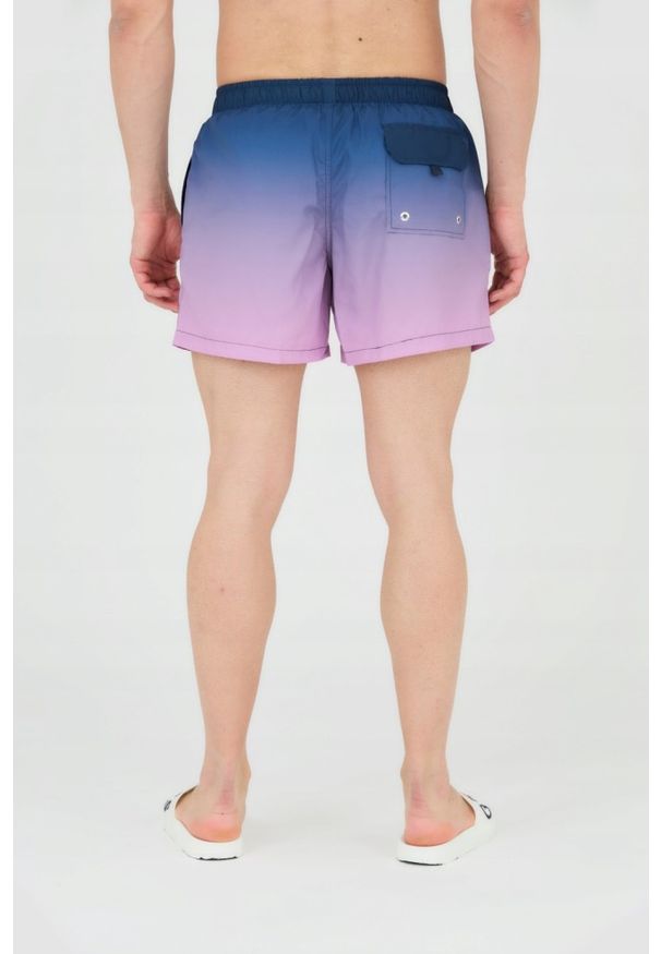 La Martina - LA MARTINA Spodenki kąpielowe męskie różowe, Rozmiar XXL. Kolor: różowy. Materiał: poliester. Wzór: gradientowy