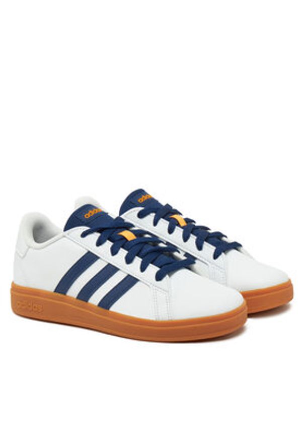 Adidas - adidas Sneakersy Grand Court Lifestyle JI0969 Biały. Kolor: biały. Materiał: skóra