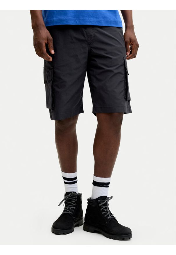 Jack & Jones Szorty materiałowe Cole Ivan 12288611 Czarny Regular Fit. Kolor: czarny. Materiał: syntetyk