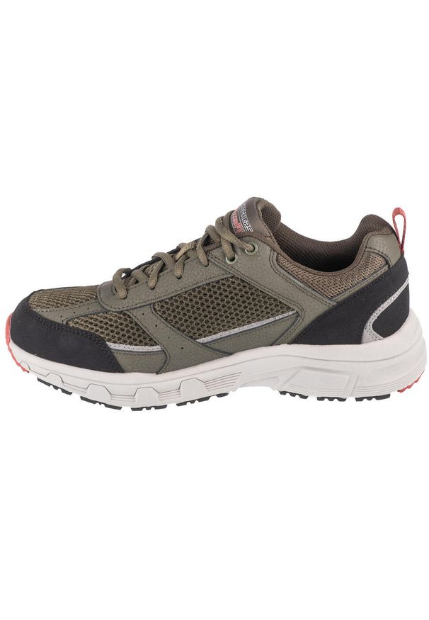 skechers - Buty do chodzenia męskie Skechers Canyon Verketta. Kolor: zielony, czarny, wielokolorowy. Materiał: syntetyk, tkanina, materiał. Szerokość cholewki: normalna. Sport: turystyka piesza