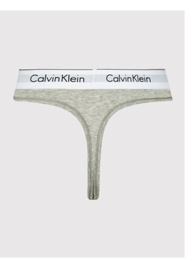 Calvin Klein Underwear Stringi 000QF5117E Szary. Kolor: szary. Materiał: bawełna