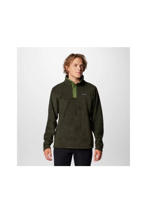 columbia - Bluza polarowa męska Columbia Steens Mountain Half Snap II. Kolor: zielony. Materiał: polar