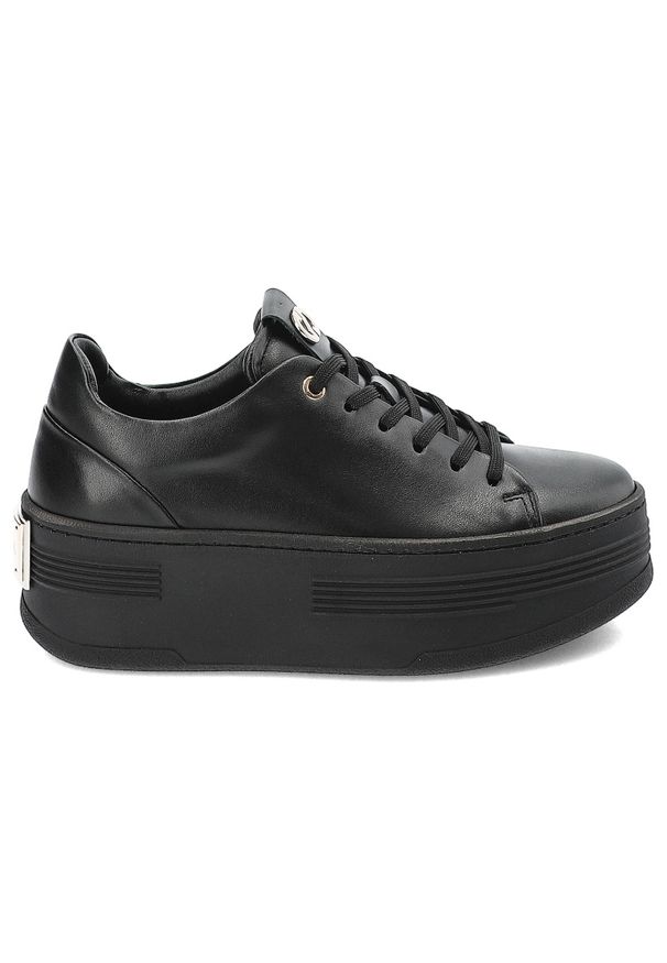 Czarne Sneakersy Carinii Modne Obuwie Damskie. Okazja: na co dzień. Kolor: czarny. Materiał: materiał. Styl: klasyczny, elegancki, casual