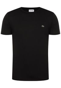 Lacoste T-Shirt TH6709 Czarny Regular Fit. Kolor: czarny. Materiał: bawełna #1