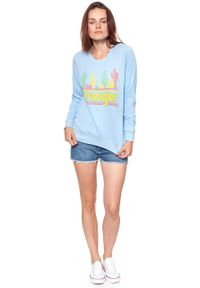 Wrangler - BLUZA WRANGLER DAMSKA SWEATER CERULEAN W6077IEVT. Wzór: kolorowy, nadruk #9