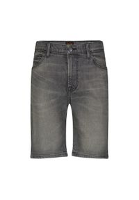 Lee - LEE RIDER SHORT MĘSKIE SZORTY KRÓKIE SPODENKI JEANSOWE WASHED GREY 112349328 L73F015973. Materiał: jeans