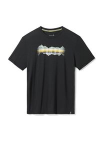 Koszulka z krótkim rękawem unisex Smartwool Mountain Horizon Graphic SS Tee. Kolor: czarny. Długość rękawa: krótki rękaw. Długość: krótkie