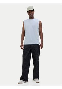 Jack & Jones - Jack&Jones Tank top Vesterbro 12250430 Błękitny Oversize. Kolor: niebieski. Materiał: bawełna