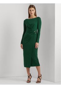 Sukienka koktajlowa Lauren Ralph Lauren. Kolor: zielony. Styl: wizytowy