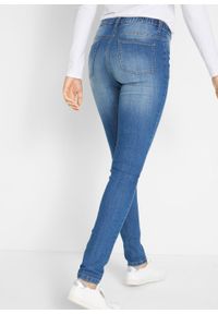 Jegginsy z wygodnym paskiem w talii SKINNY bonprix niebieski denim. Kolor: niebieski #3