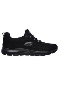 skechers - Buty do chodzenia damskie Skechers Summits Leopard Spot. Zapięcie: sznurówki. Kolor: czarny. Materiał: tkanina, materiał. Szerokość cholewki: normalna. Sport: turystyka piesza