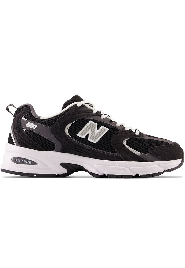 Buty unisex New Balance MR530CC – czarne. Okazja: na co dzień. Kolor: czarny. Materiał: skóra, syntetyk, materiał, zamsz. Szerokość cholewki: normalna. Sezon: lato