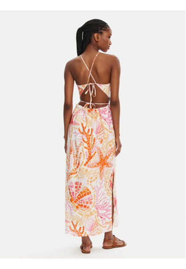 Seafolly Sukienka letnia La Mer 55423-DR Kolorowy Regular Fit. Materiał: len, wiskoza. Wzór: kolorowy. Sezon: lato