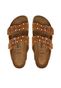 Birkenstock Klapki Arizona Rivet 1031731 Brązowy. Kolor: brązowy. Materiał: skóra, zamsz #3