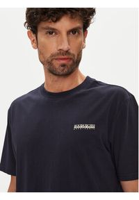 Napapijri T-Shirt Smallbox NP0A88TR Granatowy Regular Fit. Kolor: niebieski. Materiał: bawełna #4