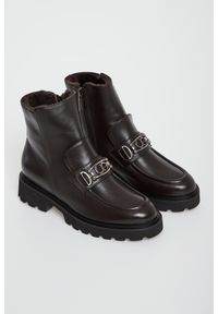 Botki damskie skórzane CESARE CASADEI. Materiał: skóra #1