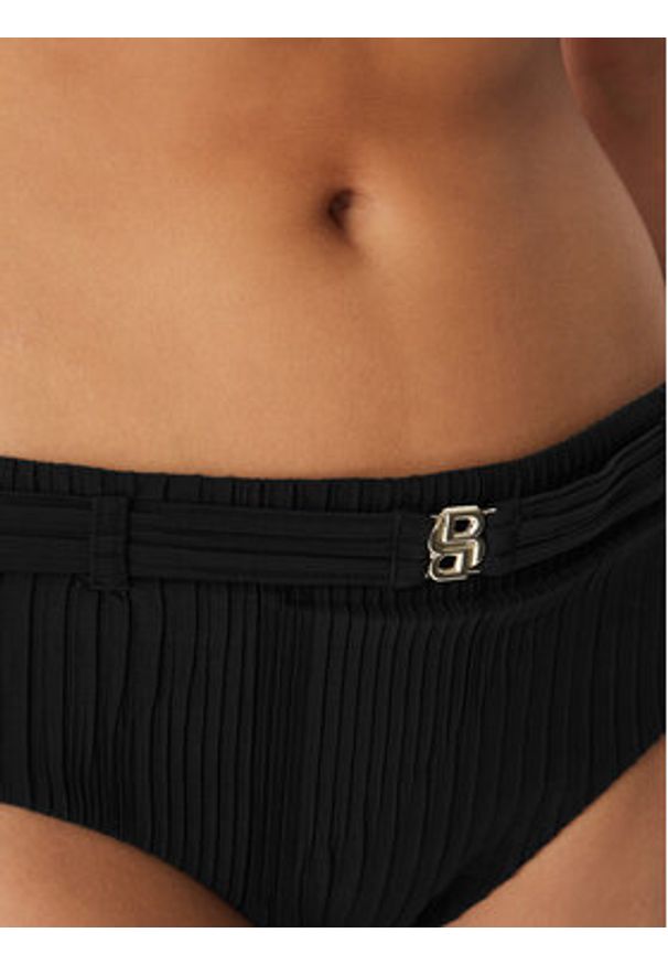 BOSS Dół od bikini 50561326 Czarny Regular Fit. Kolor: czarny. Materiał: syntetyk