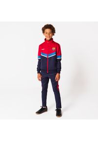 Dres piłkarski dziecięcy FC Barcelona 23/24. Kolor: czerwony, wielokolorowy. Materiał: dresówka. Styl: sportowy #1