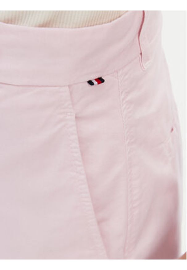 TOMMY HILFIGER - Tommy Hilfiger Szorty materiałowe WW0WW42457 Różowy Regular Fit. Kolor: różowy. Materiał: lyocell, bawełna