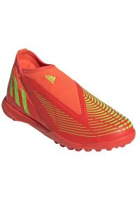 Adidas - Buty adidas Predator Edge.3 Ll Tf Jr GV8489 czerwone pomarańcze i czerwienie. Kolor: czerwony. Materiał: syntetyk. Szerokość cholewki: normalna #2