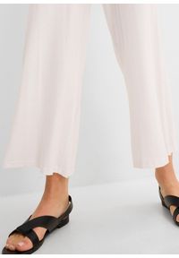 bonprix - Spodnie z dżerseju 7/8, z lejącej mieszanki wiskozy. Kolor: biały. Materiał: wiskoza, jersey #2