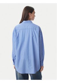Tommy Jeans Koszula Essential DW0DW22936 Niebieski Oversize. Kolor: niebieski. Materiał: bawełna #4