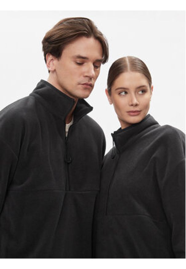 Jack Wolfskin Polar Bockenheim Fleece 1711091 Czarny Oversize. Kolor: czarny. Materiał: syntetyk