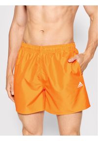 Adidas - adidas Szorty kąpielowe Solid Swim HA0375 Pomarańczowy Regular Fit. Kolor: pomarańczowy. Materiał: syntetyk #1