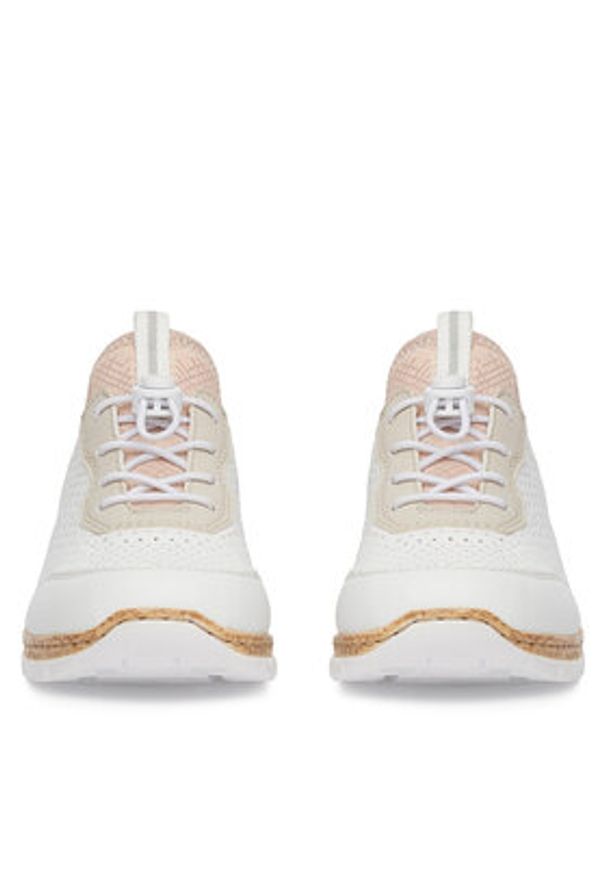 Rieker Sneakersy N4286-80 Biały. Kolor: biały. Materiał: syntetyk, materiał