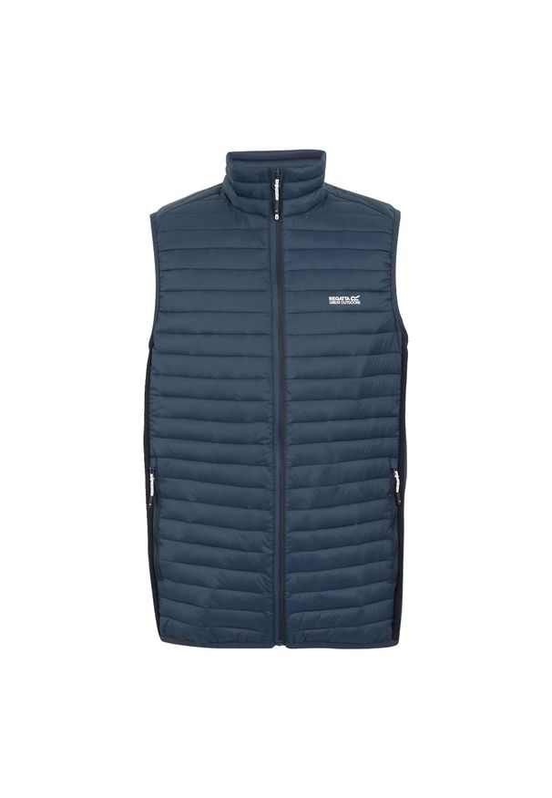 Regatta - Męska Kurtka Andreson Hybrid Padded Jacket. Kolor: niebieski, żółty, wielokolorowy. Materiał: puch. Sport: turystyka piesza